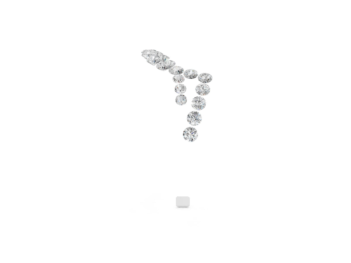 White gold Round Diamond Pavé V-Shaped Contour Band with Shared Prong Setting_2