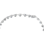 White gold Round Diamond Pavé V-Shaped Contour Band with Shared Prong Setting_4