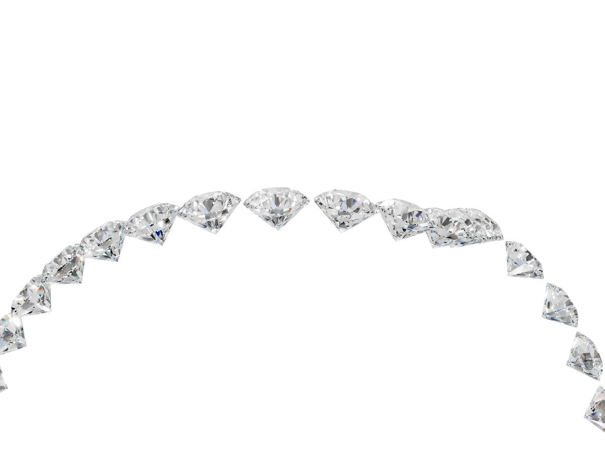 White gold Round Diamond Pavé V-Shaped Contour Band with Shared Prong Setting_4