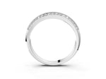 White gold Round Diamond Pave Eternity Band with Milgrain Edging_3