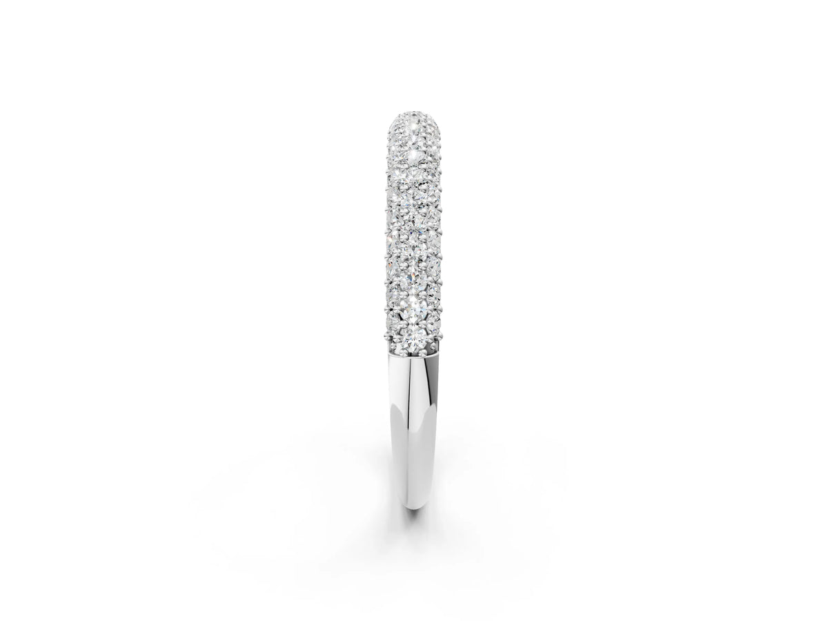 White gold Round Diamond Pave Set White Gold Eternity Band_14