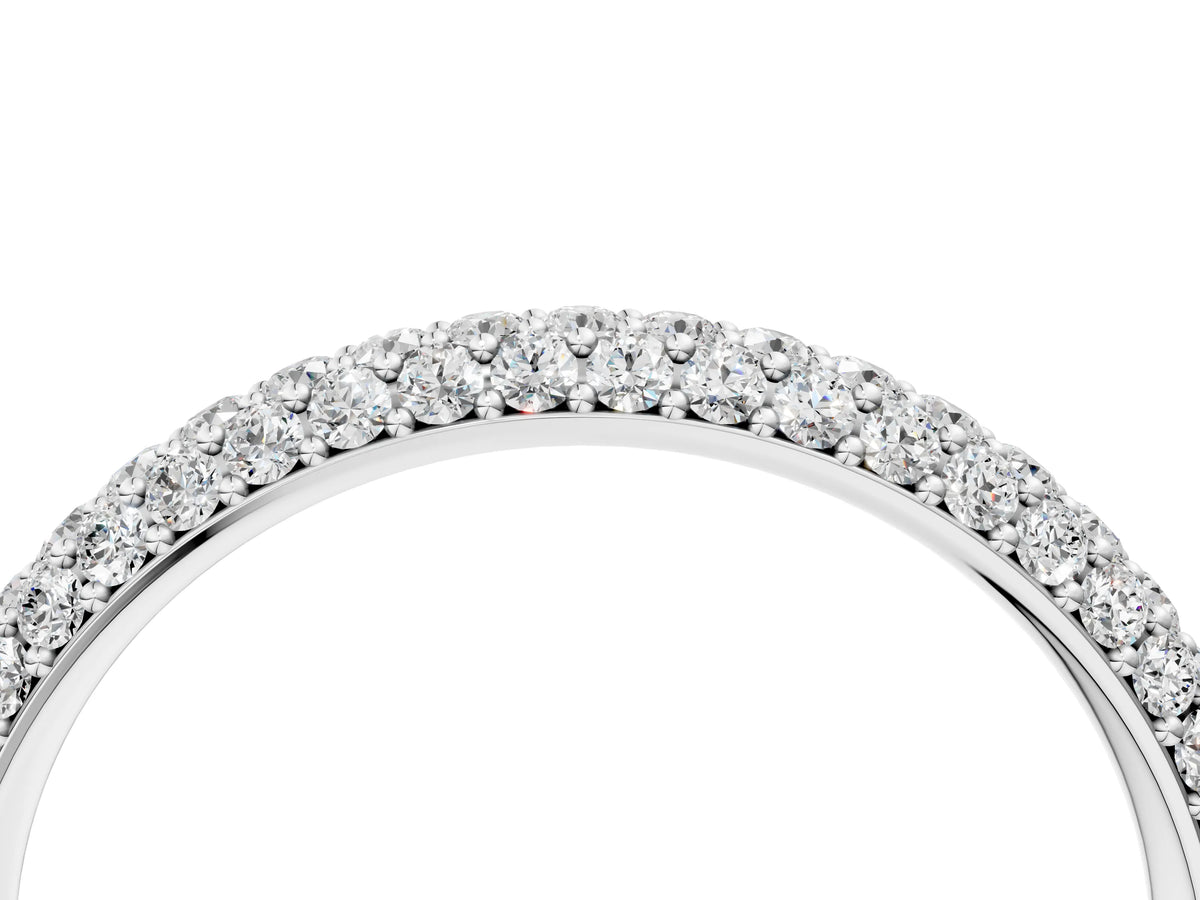 White gold Round Diamond Pave Set White Gold Eternity Band_16