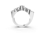 White gold Round Diamond Prong-Set Crossover Band_3