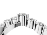 White gold Round Diamond Prong-Set Crossover Band_4