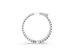 White gold Round Diamond Prong Set Hoop Earrings_1