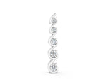 White gold Round Diamond S-Curve Prong Pendant