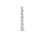 White gold Round Diamond S-Curve Prong Set Pendant