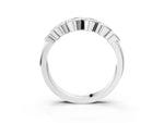 White gold Round Diamond Scalloped Bezel Set Eternity Band_3