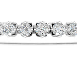White gold Round Diamond Tennis Bracelet with Box Chain and Basket Prong Setting_1