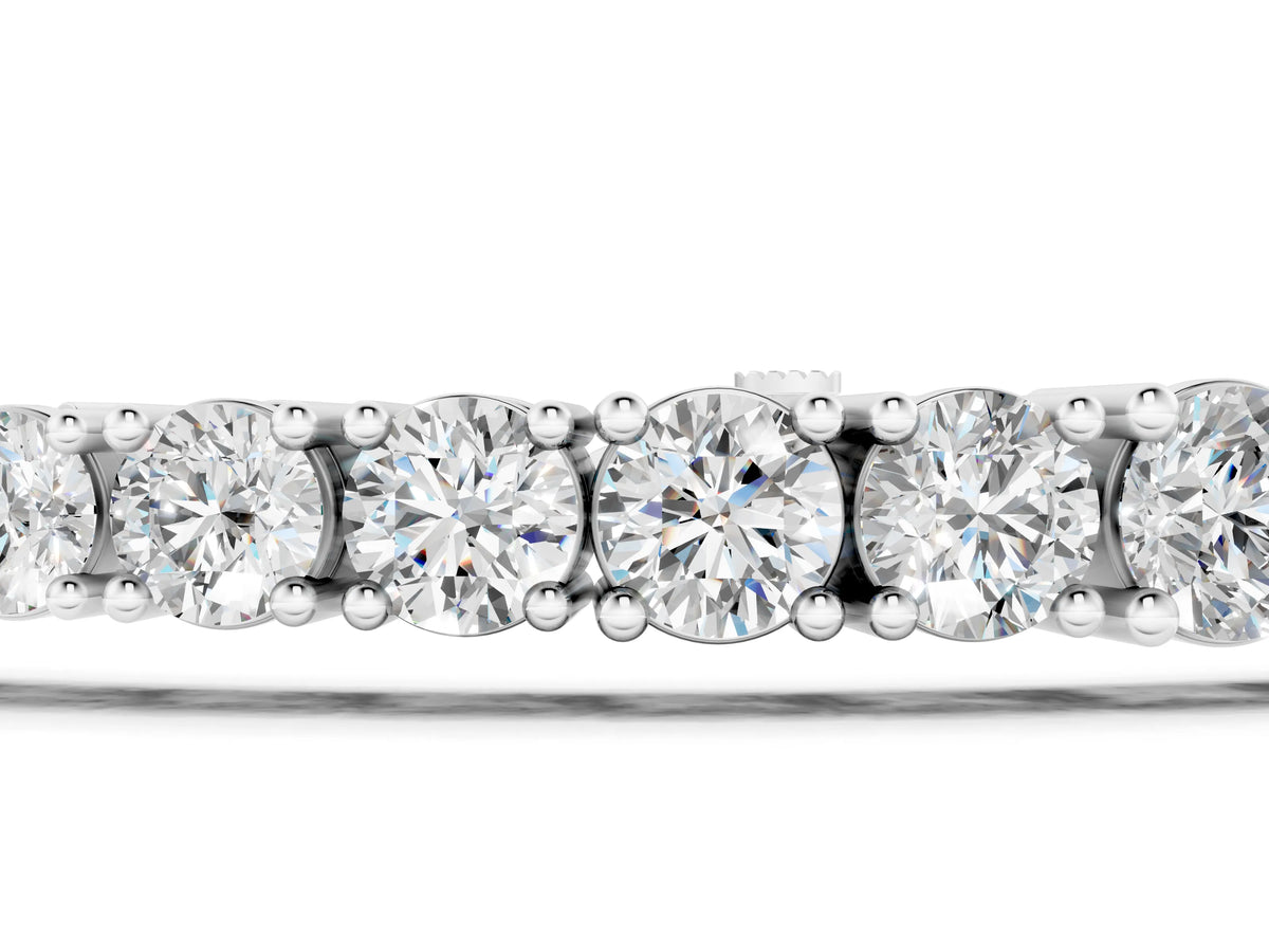 White gold Round Diamond Tennis Bracelet with Four-Prong Setting on a White Gold Band_1