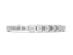 White gold Round Diamond Tennis Bracelet with Milgrain Bezel Setting