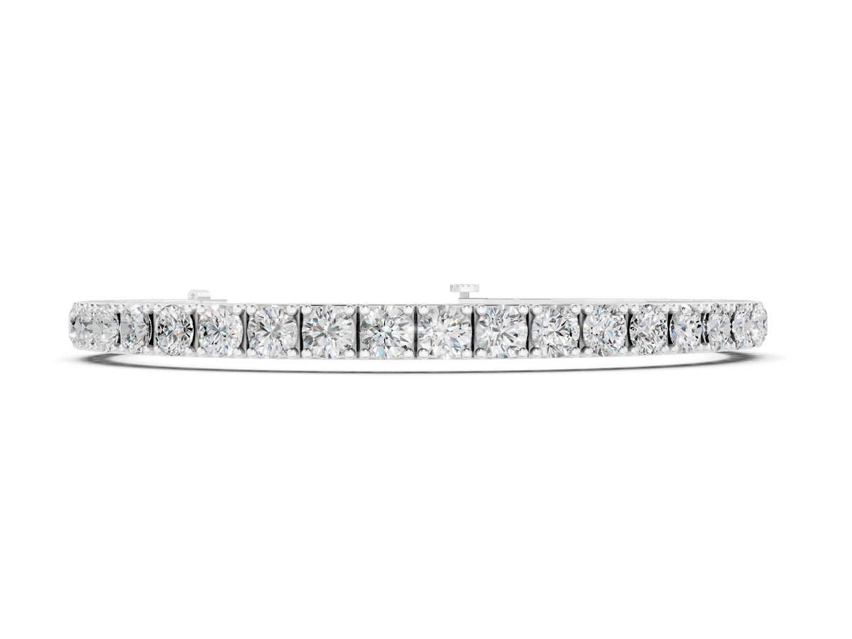 White gold Round Diamond Tennis Bracelet with Prong Setting