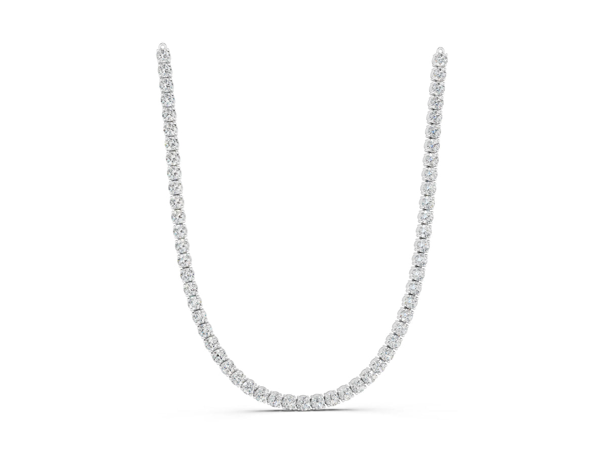 White gold Round Diamond Tennis Necklace_9