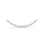 White gold Round Diamond V-Prong Bar Pendant