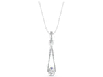 White gold Round Diamond V-Prong Pavé Pendant_1
