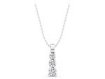 White gold Round Diamond Vertical Prong Pendant_1