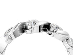White gold Round Diamond Wave Band with Channel Setting and Shared Prongs_4
