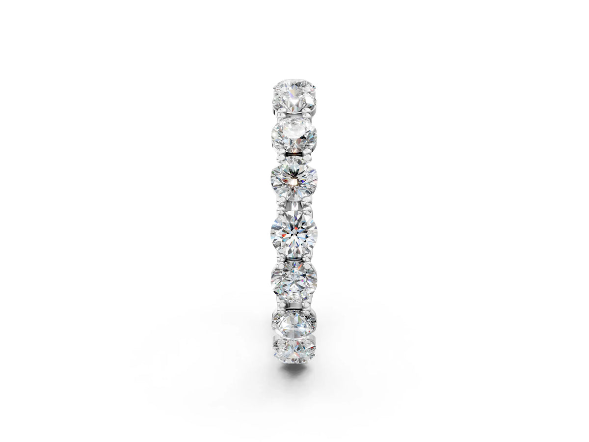 White gold Round Diamond Woven Full Eternity Band_2