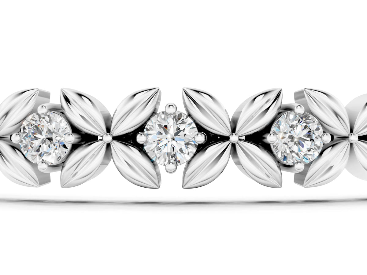 White gold Round Diamond XOXO Tennis Bracelet with Four-Prong Setting_1