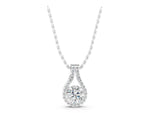 White gold Round Halo Prong-Set Pendant_1