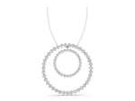 White gold Round Moissanite Double Halo Prong Set Pendant_1