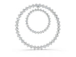 White gold Round Moissanite Double Halo Prong Set Pendant