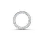 White gold Round Pavé Diamond Circle Pendant