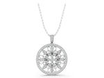 White gold Round Pavé Diamond Filigree Pendant_1