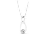 White gold Round Solitaire Bezel Infinity Pendant_1