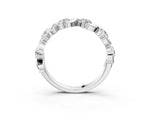 White gold Six-Stone Round Diamond Wave Band with Shared Prong Setting_3