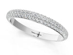 White gold Three-Row Round Diamond Pavé Eternity Band_1