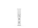 White gold Three-Stone Round Channel Set Pendant