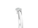 White gold Three-Stone Round Diamond Tension Set Solitaire Band with Prong Setting_5