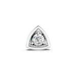 White gold Trillion Cut Diamond Bezel Pendant