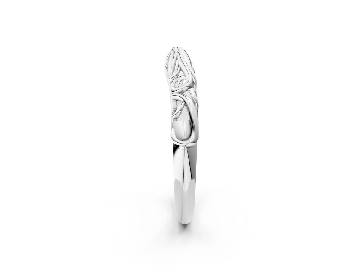 White gold Twisted Vine Filigree Band_2