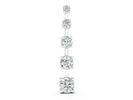 White gold Vertical Bar Pendant with Round Brilliant Diamonds in Prong Setting