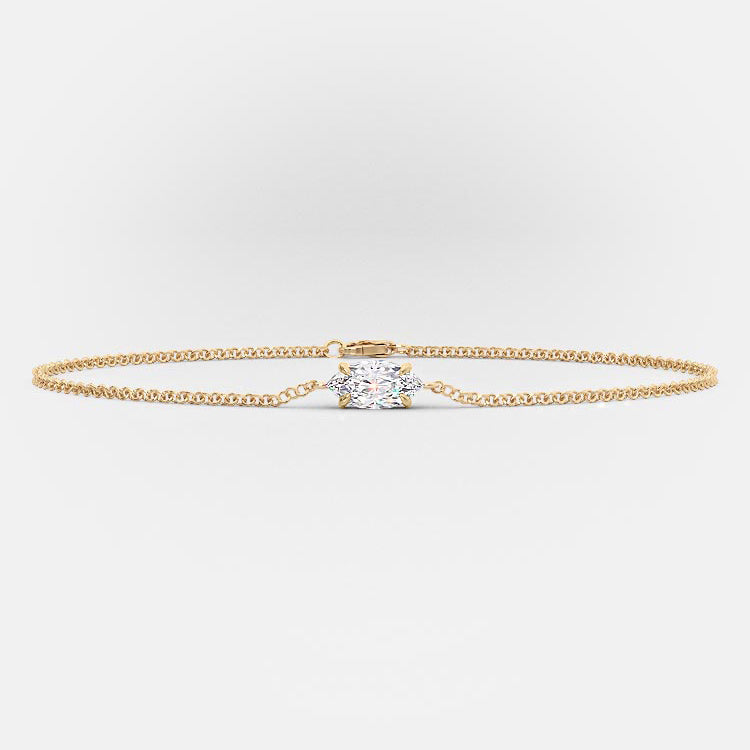 Marquise Single Diamond Bracelet