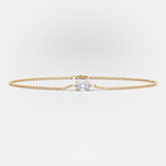 Oval Single Diamond Bracelet