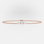 Oval Single Diamond Bracelet