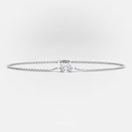 Oval Single Diamond Bracelet