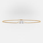 Oval Single Diamond Bracelet