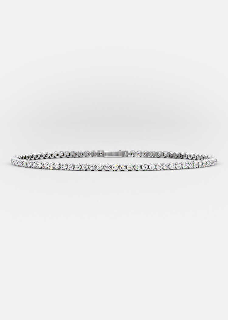 Tennis bracelet illusion: 1.8 ct round brilliant diamonds