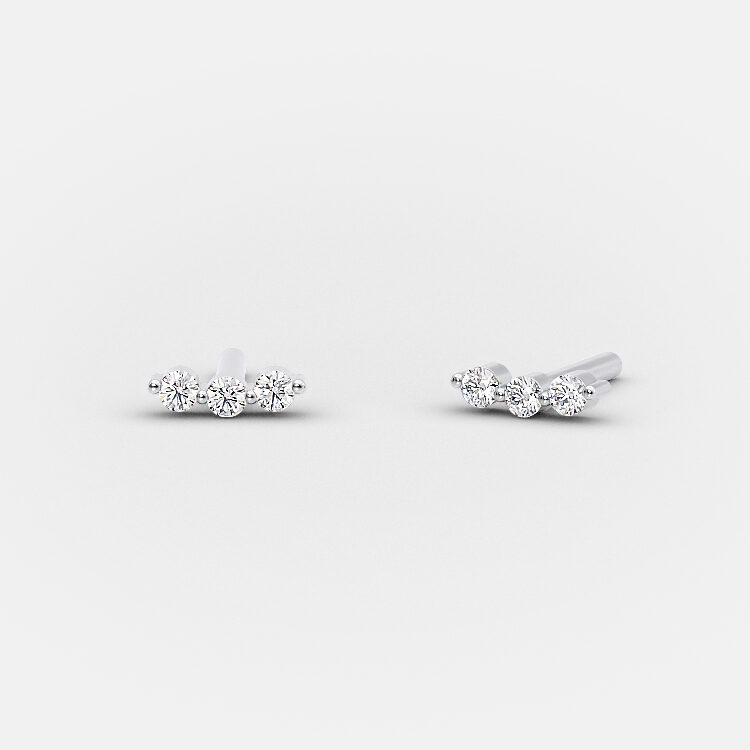 Capricorn Earrings 0.30 ct round diamonds
