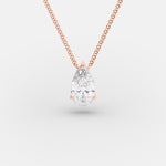 1 Carat Pear Shape Diamond Pendant