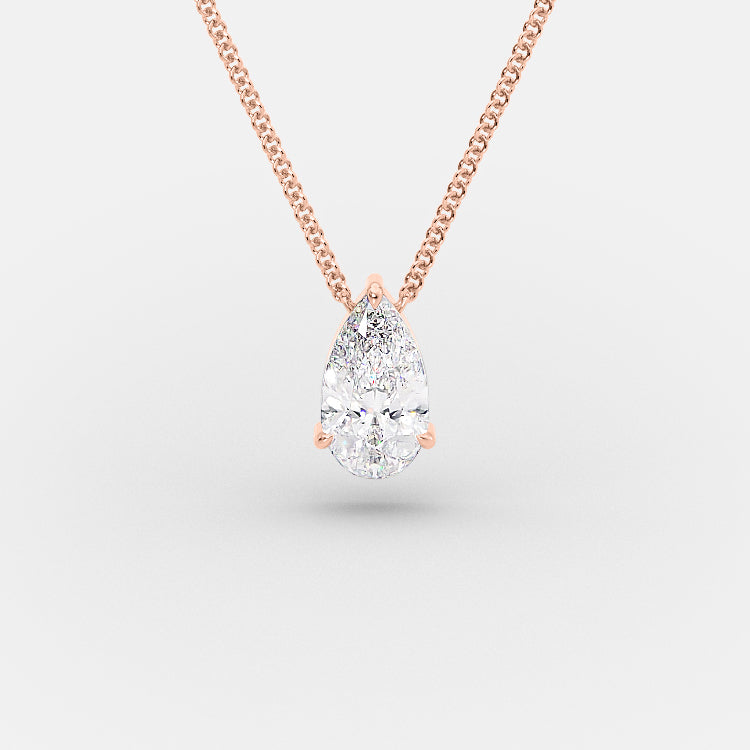 1 Carat Pear Shape Diamond Pendant
