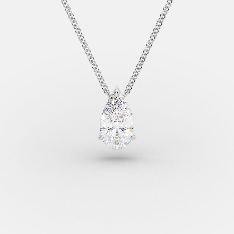 1 Carat Pear Shape Diamond Pendant