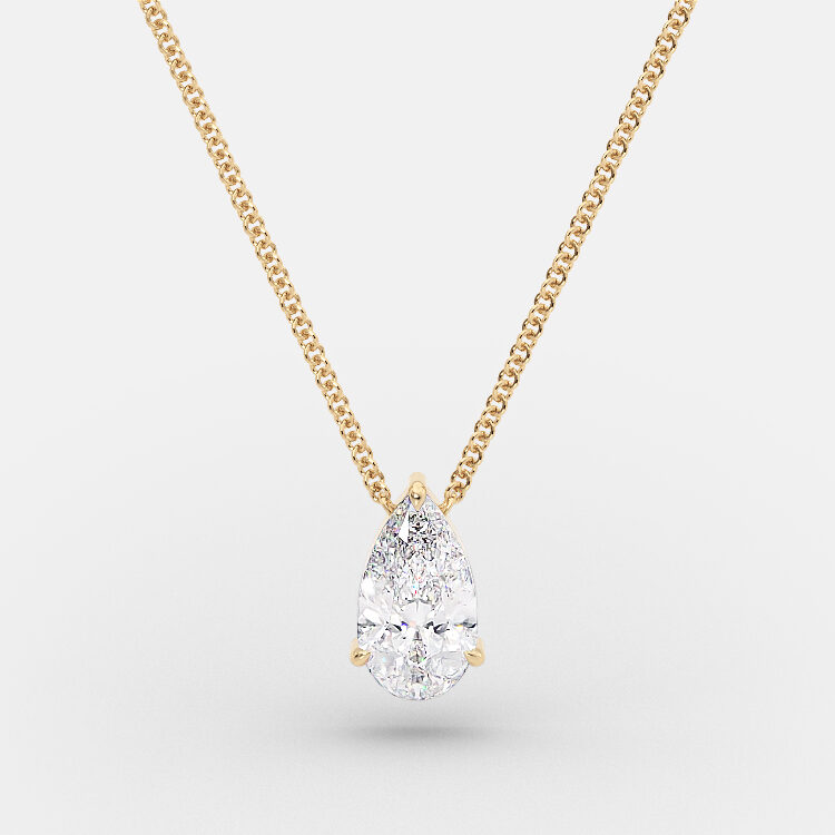 1 Carat Pear Shape Diamond Pendant