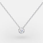 Bezel Round Diamond Necklace