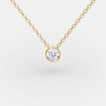Bezel Round Diamond Necklace