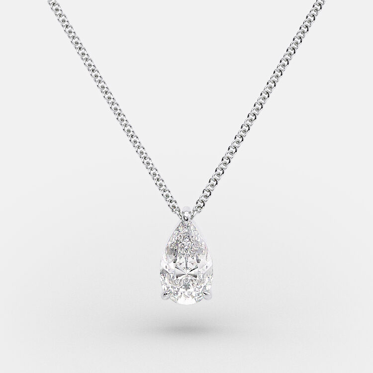 1.5 Carat Pear Shape Diamond Pendant